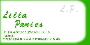 lilla panics business card